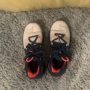 Under Armour Kids Navy and White Sneakers